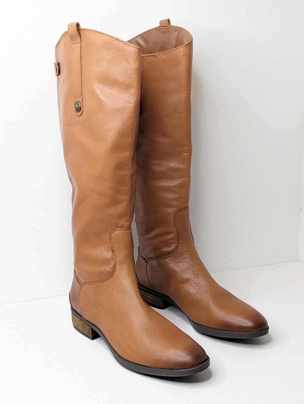Sam Edelman Penny Knee High Riding Boots Brown Leather Women's 9.5
